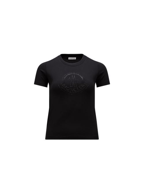 T-shirt con logo cristalli Moncler Moncler | J20938C00017829FB999 BLACK